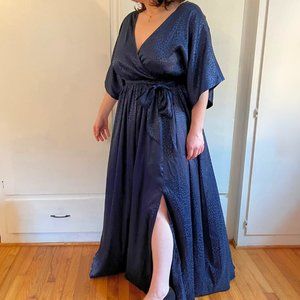 Baltic Born Savannah Kimono Maxi Dress in Navy - NWT - 3X (fits like 1X)